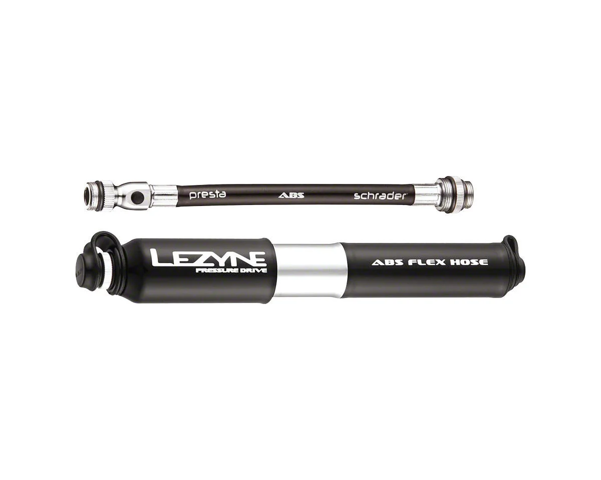 Lezyne ABS Pressure Drive Mini Frame Pump (Black/Polished Silver) (S)